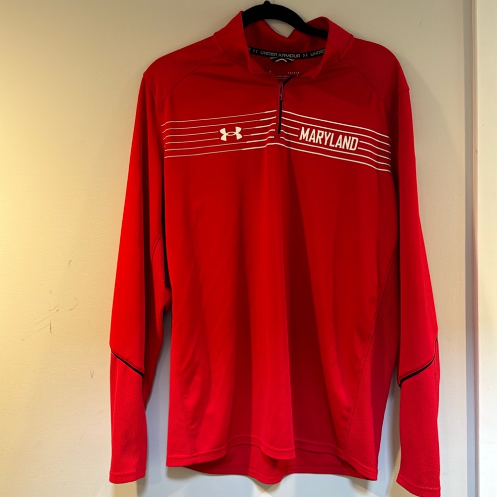 Maryland Terrapins Under Armour 1/4 Zip Team Sideline Issue